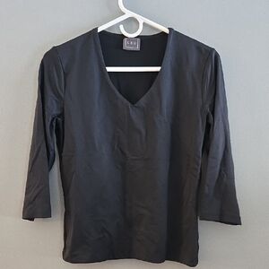 Women's Black V-Neck Top